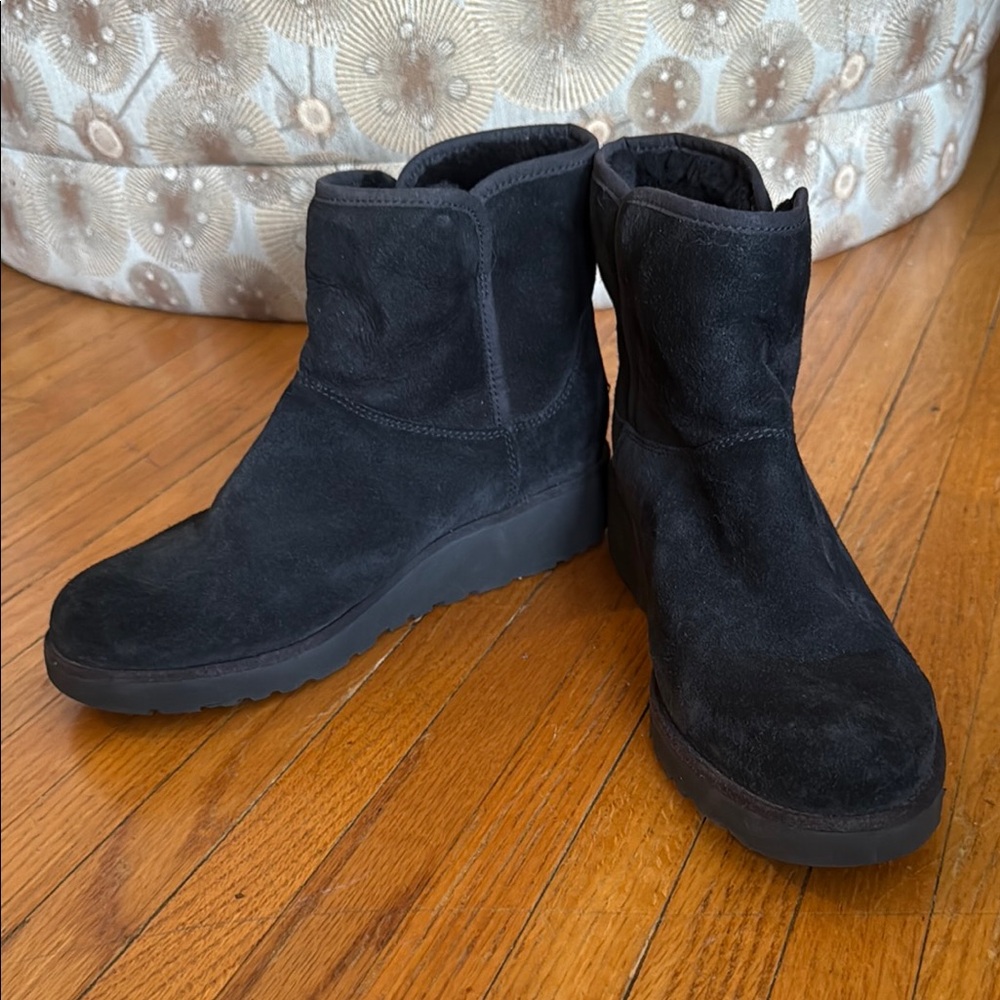 UGG Black Winter Ankle Boots Woman 8.5